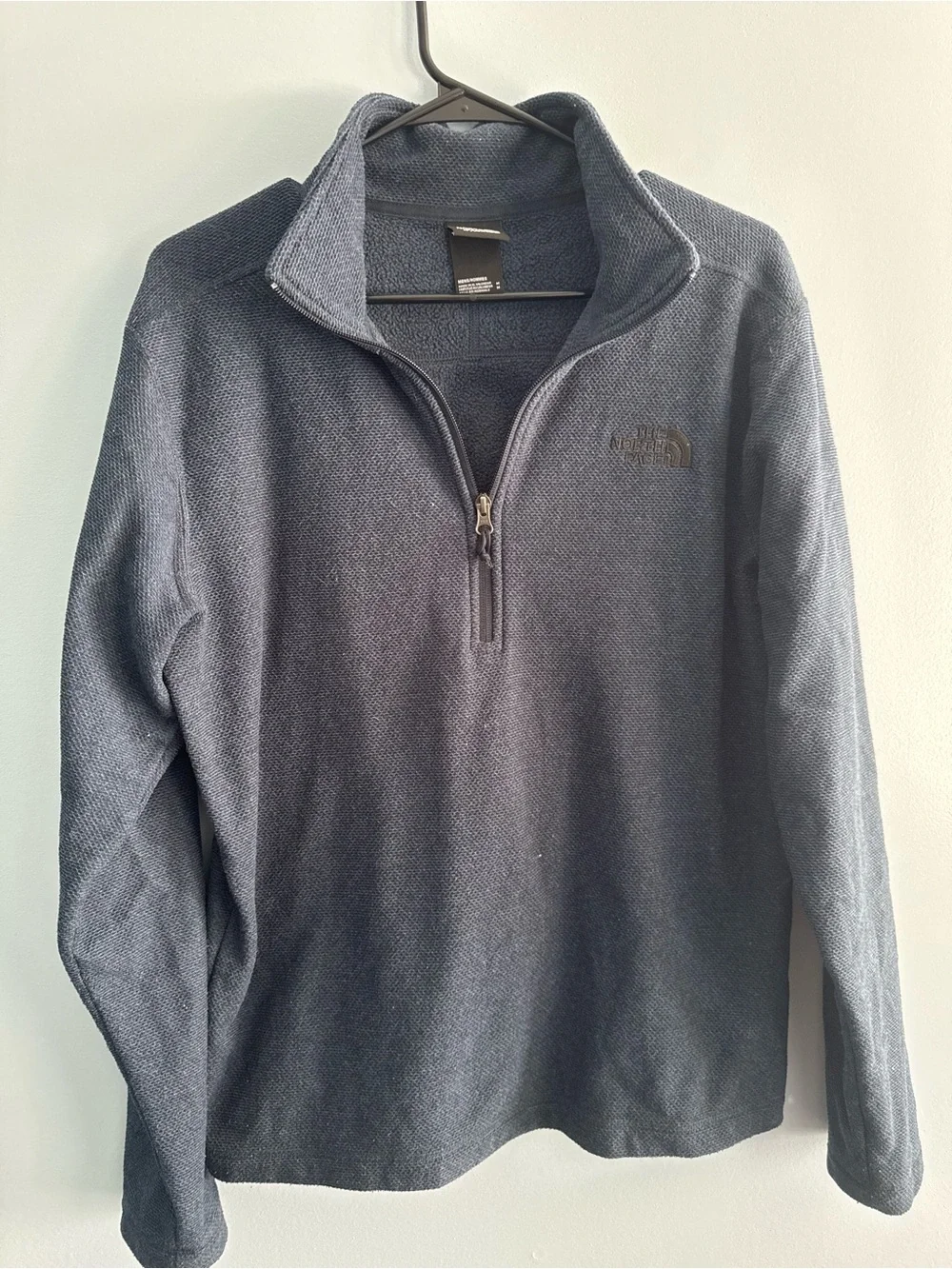 The North Face Men’s Quarter-Zip Sweater in Charcoal Gray